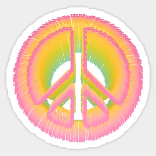 Tropical Peace Symbol Dot Trail Art Sticker